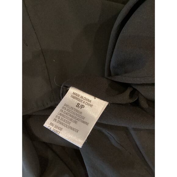 Theory Dazell Charm puff short sleeve Mini Dress Shift Scoop Neck Black Viscose - Picture 11 of 11